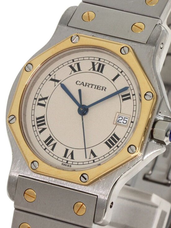Cartier Santos Octagon LM Watch SS Yellow Gold main image 13